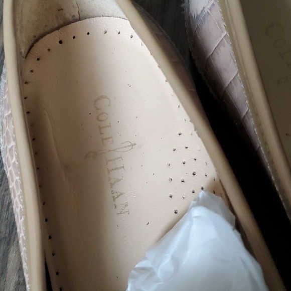 Cole Haan Laurel Maple Sugar Leather Croc Loafers - Picture 8 of 13
